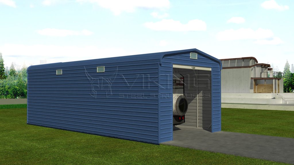Enclosed RV Shed